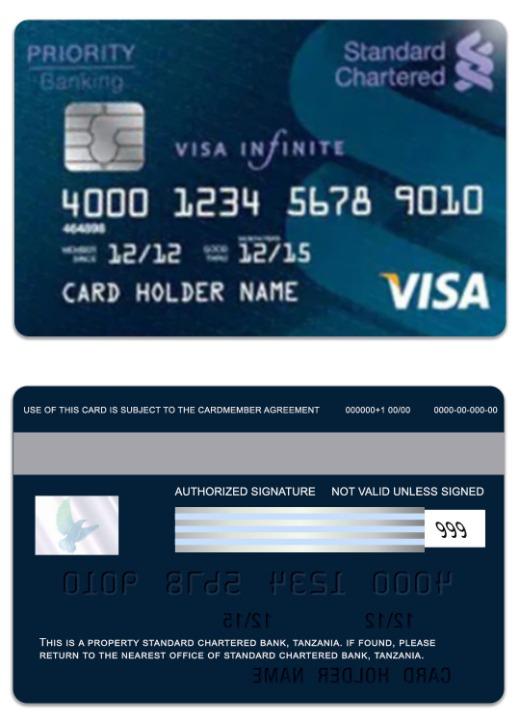 Tanzania Standard Chartered Bank visa debit card
